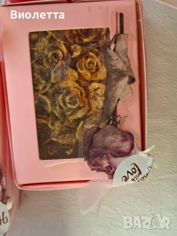 Подаръчен комплект ръчно изработени ароматни сапуни , снимка 9 - Романтични подаръци - 53850037