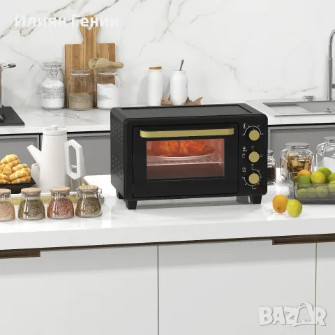 Мини фурна HOMCOM, тостер, снимка 8 - Печки, фурни - 56302773