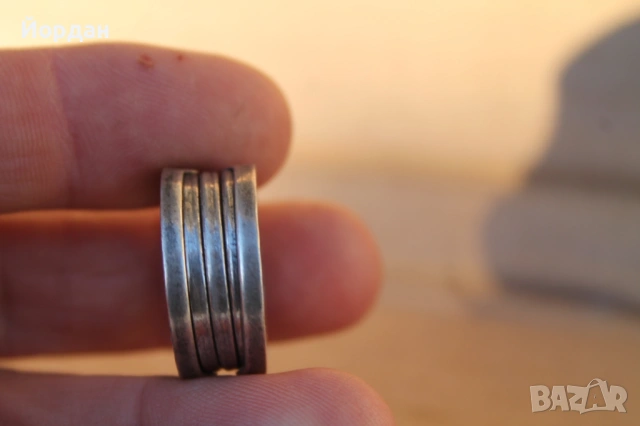 Дамски сребърен пръстен ''BVGARI'', снимка 3 - Пръстени - 53636866