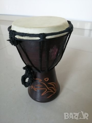 Малка дървена тарамбука h 19 см. , снимка 1