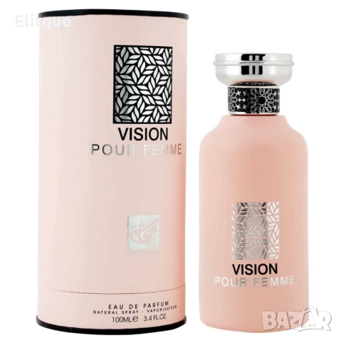 Оригинален Арабски парфюм Vision Pour Femme Eau De Parfum 100ml Spray , снимка 2 - Дамски парфюми - 52904327