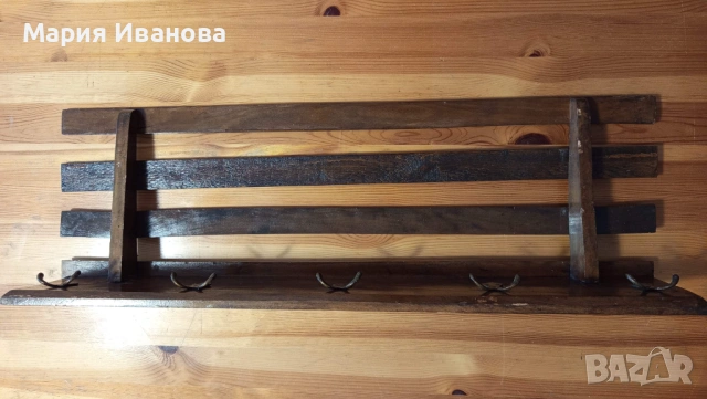 Стенна ретро закачалка, дървена, снимка 4 - Закачалки - 53821464