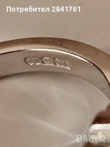 Златен пръстен бяло злато 14К проба 585 , снимка 5 - Колиета, медальони, синджири - 45819487