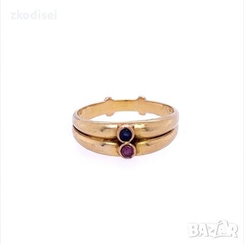 Златен дамски пръстен 4,24гр. размер:57 18кр. проба:750 модел:19559-1, снимка 1 - Пръстени - 42236890