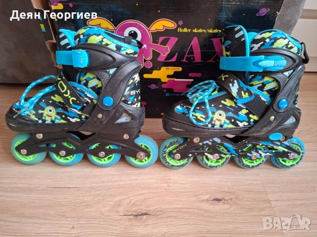 Продавам Детски ролери-кънки 2в1 Byox, Zax M, 34-37, син, снимка 6 - Ролери, кънки - 51634527