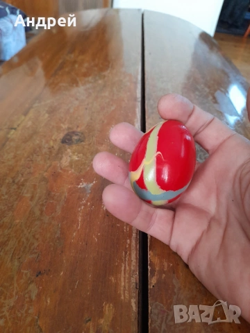 Старо дървено яйце #13, снимка 3 - Други ценни предмети - 53248131