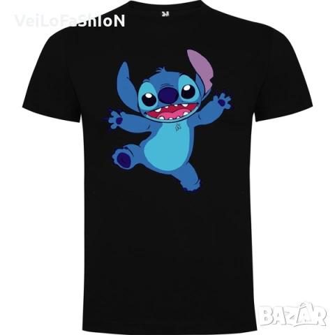 Нова детска тениска с героя Стич (Funny Stitch), в четири цвята, снимка 2 - Детски тениски и потници - 43927101