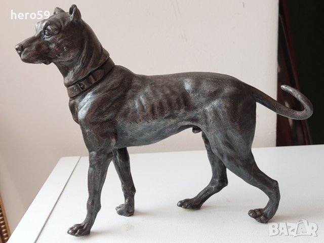 WMF-Посребрена фигура на куче 1910-1925 год., снимка 1 - Антикварни и старинни предмети - 41611128