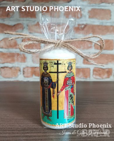 Икона на Св. Св. Константин и Елена icona Sv. Sv. Konstantin i Elena, снимка 4 - Икони - 14434227