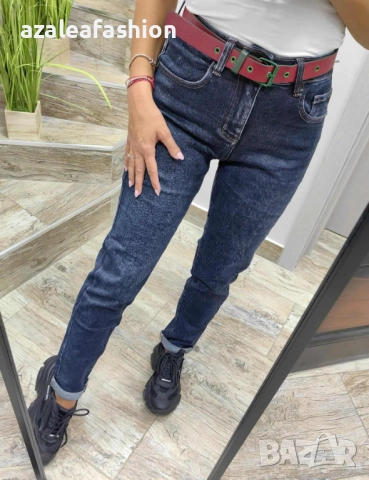 Дамски дънки с колан, снимка 2 - Дънки - 51633881