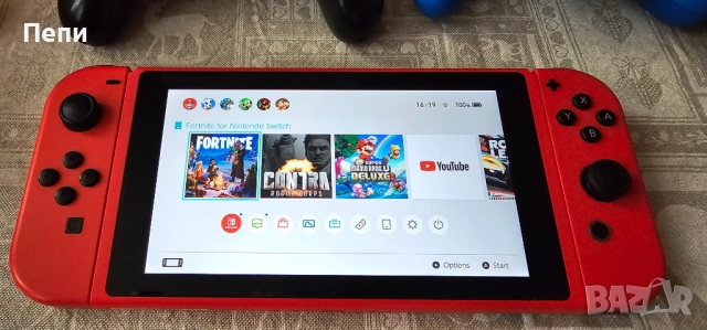 Nintendo Switch - Mario Red & Blue (SPECIAL EDITION) +128GB карта, снимка 9 - Nintendo конзоли - 52985156
