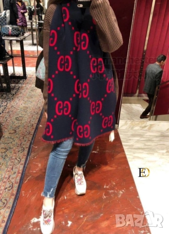 кашмирен шал gucci, снимка 5 - Шалове - 51442656