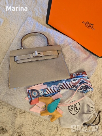 Налична чанта Hermes Mini Kelly, снимка 13 - Чанти - 53322393