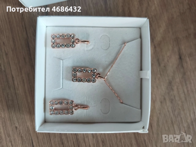 Комплект със златно покритие , снимка 2 - Бижутерийни комплекти - 53230422