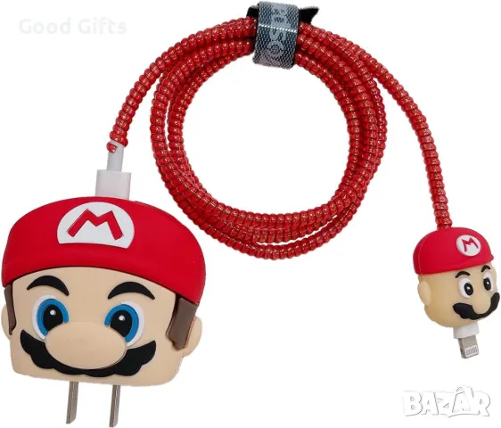 Защитен кейс за зарядно устройство Супер Марио Super Mario, снимка 2 - Калъфи, кейсове - 50207730