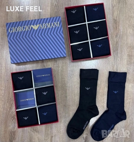 KARL LAGERFELD 🔹BOSS🔹ARMANI 🔹 6бр в Кутия , снимка 18 - Мъжки чорапи - 53831386
