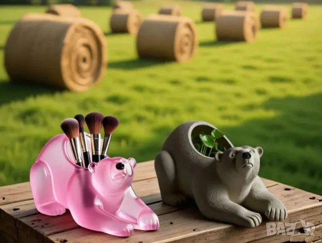 Молд кашпа бяла мечка 