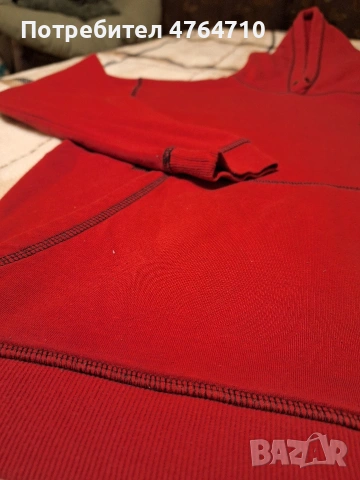 червено мъжко худи , снимка 2 - Тениски - 53851911