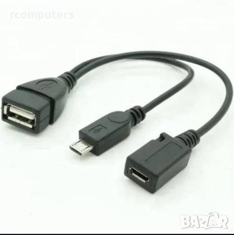 Преходник USB- OTG micro USB M F, снимка 1 - Друга електроника - 40386921