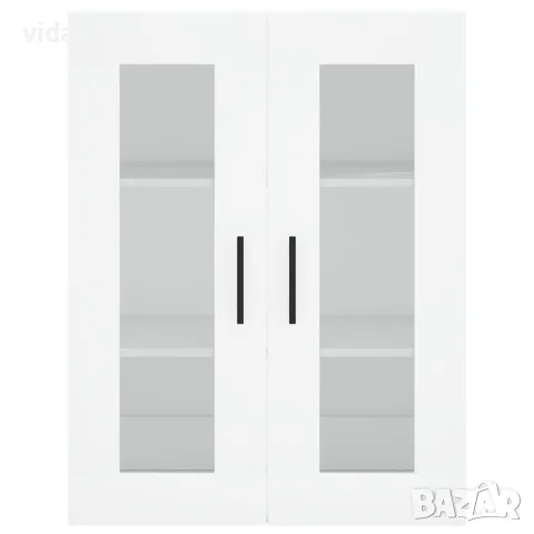 vidaXL Висок шкаф, бял, 69,5x34x180 см, инженерно дърво, снимка 6 - Бюфети - 56146766