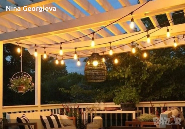 Водоустойчив гирлянд за външно осветление с 10 броя LED крушки, снимка 9 - Лед осветление - 52310865