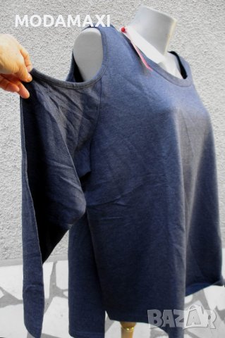 4XL  Нова блуза Sheego  голи рамене , снимка 3 - Блузи с дълъг ръкав и пуловери - 38710599