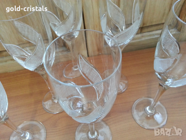 Кристални чаши, снимка 3 - Антикварни и старинни предмети - 36163594