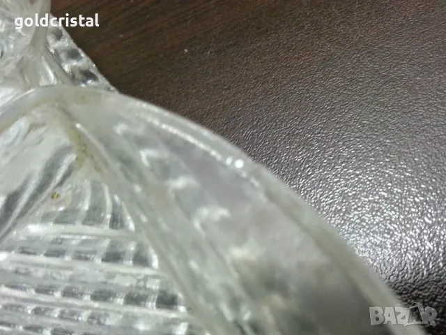 старо стъклено плато поднос с чинийки , снимка 5 - Антикварни и старинни предмети - 48936227