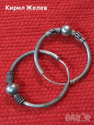 ДВЕ РЕТРО АРТ СТИЛ СРЕБЪРНИ ОБЕЦИ СРЕБРО 925 МАЙСТОРСКИ РЪЧНО ИЗРАБОТЕНИ 27352, снимка 10 - Обеци - 49757739