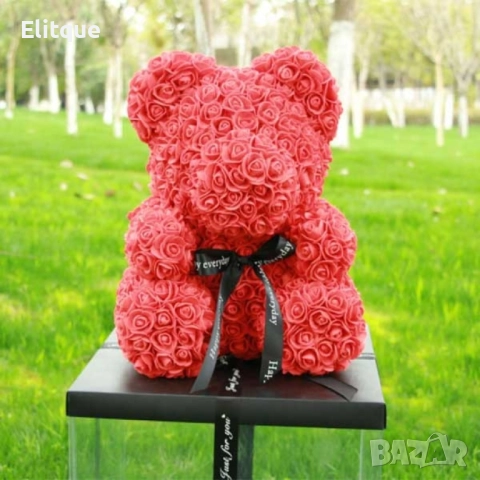 Мече изработено от рози с панделка , снимка 5 - Декорация за дома - 52787073