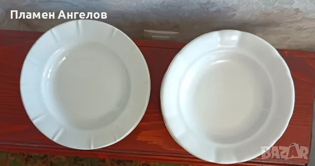 стар български порцелан от 60те години. Лот от 2вида чиний. , снимка 2 - Други ценни предмети - 49933826