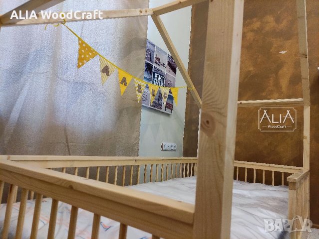 Легло къщичка | модел: "РАДИ" | ALIA WoodCraft - Детски легла Монтесори, снимка 8 - Мебели за детската стая - 41981847