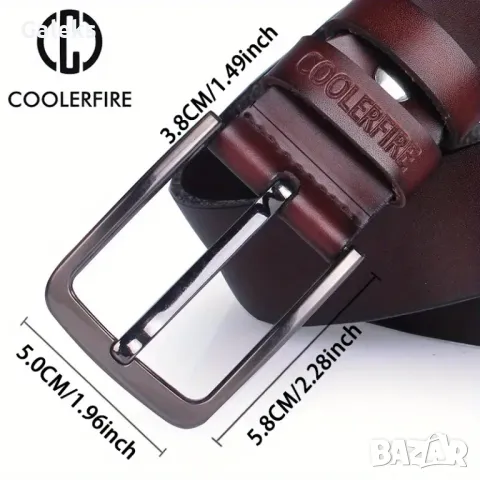 Мъжки дизайнерски кожени колани /Черен и кафяв естествена кожа!, снимка 5 - Колани - 49756648