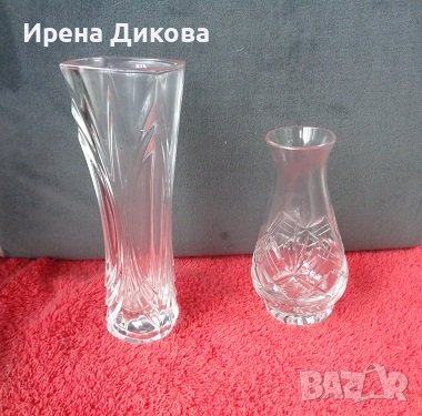 Продавам две кристални вази, снимка 1 - Вази - 38679186