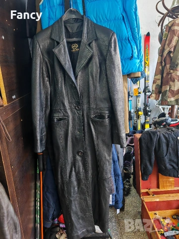 Дълго дамско кожено манто, снимка 2 - Палта, манта - 53161745