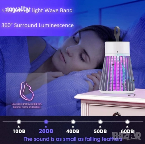 Преносима лампа срещу комари, с акумулаторна батерия, снимка 3 - Соларни лампи - 52121864