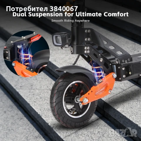 Halo Knight T102 електрически скутер 1200W, снимка 7 - Други спортове - 50972850