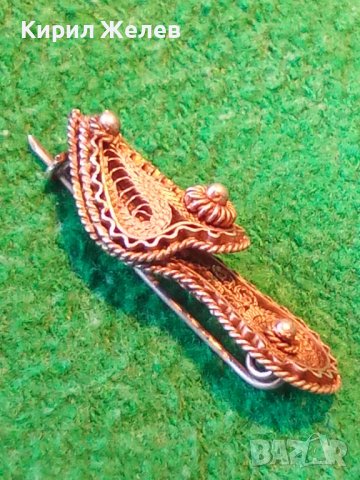 УНИКАЛНО РЯДКА СРЕБЪРНА ОБУВЧИЦА БРОШКА ВИСОКА ПРОБА СРЕБРО ЮВЕЛИРНА РАБОТА БИЖУ 15514