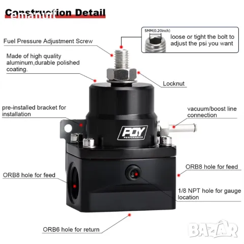 12V 3bar.OEM-038 3-5bar.OEM-044 Външна горивоподкачваща горивна подкачваща помпа, снимка 17 - Части - 49776180