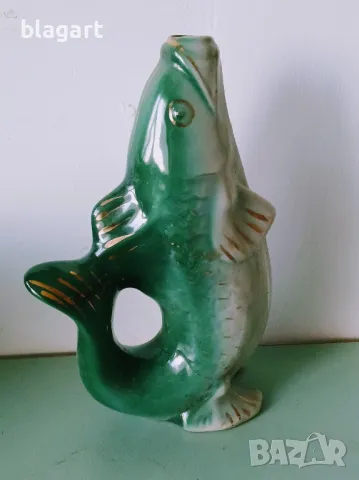 Порцелан "Риба" -ваза,печат, снимка 1