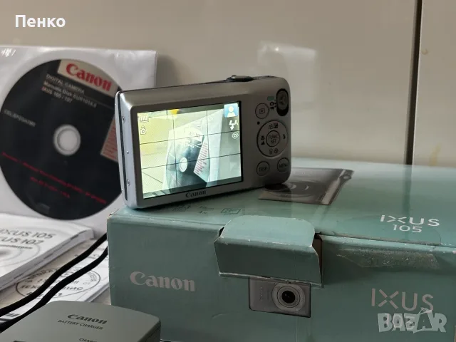 фотоапарат Canon IXUS 105 – като нов, пълен оригинален комплект, снимка 5 - Фотоапарати - 55899488