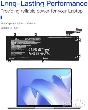 Нова лаптоп Батерия H5H20 4950mAh за Dell XPS 15 Precision 5510 5520 5530 5540