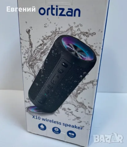 Безжична Bluetooth водоустойчива тонколона ORTIZAN X10 Преносима с LED светлина IPX7, снимка 7 - Bluetooth тонколони - 55906438