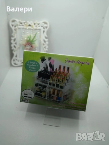 Практичен прозрачен органайзер за гримове в две части, снимка 5 - Други стоки за дома - 53209446