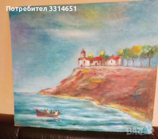 Огромна картина масло на фазер , снимка 2 - Антикварни и старинни предмети - 52789046