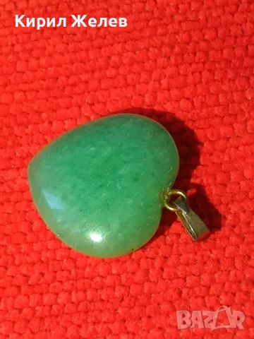 НЕФРИТЕНО СЪРЧИЦЕ АРТ-ДЕКО СТИЛЕН СКЪПОЦЕНЕН МЕДАЛЬОН ПЕНДАНТ 26679, снимка 8 - Колиета, медальони, синджири - 34777471