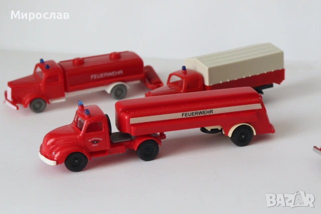 I.M.U. H0 1/87 MAGIRUS?? ПОЖАРНА КАМИОН МОДЕЛ ЛОТ 5 БР, снимка 3 - Колекции - 53655319