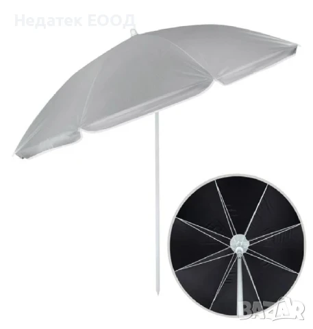 Плажен чадър с метална рамка, UPF 50+, Ø1.80 м., снимка 3 - Други - 50454211