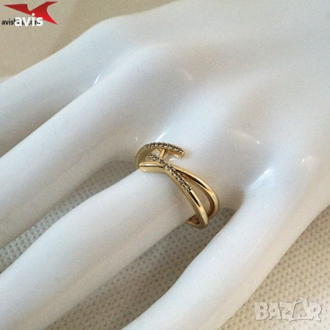 Пръстен с 14К златно покритие 224839, снимка 4 - Пръстени - 52942819