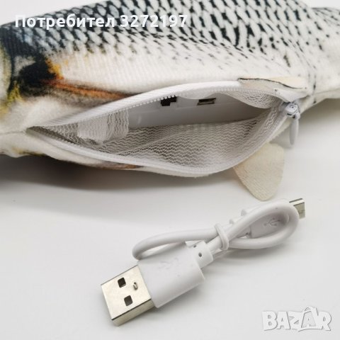 Интерактивна играчка за котка и куче,подскачаща риба,USB зареждане, снимка 8 - За котки - 40442550